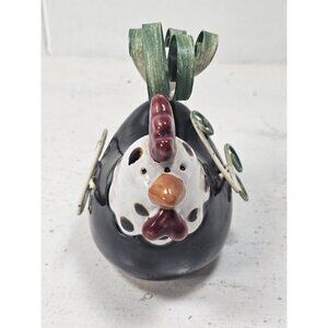 Farmhouse Rooster Ceramic Metal Table Sculpture Home Decor